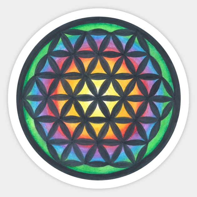 Mandala flower of life Sticker by Kunst und Kreatives